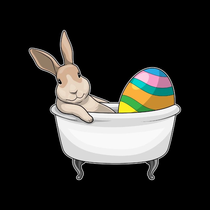 Bunny Easter Easter Egg Bathtub