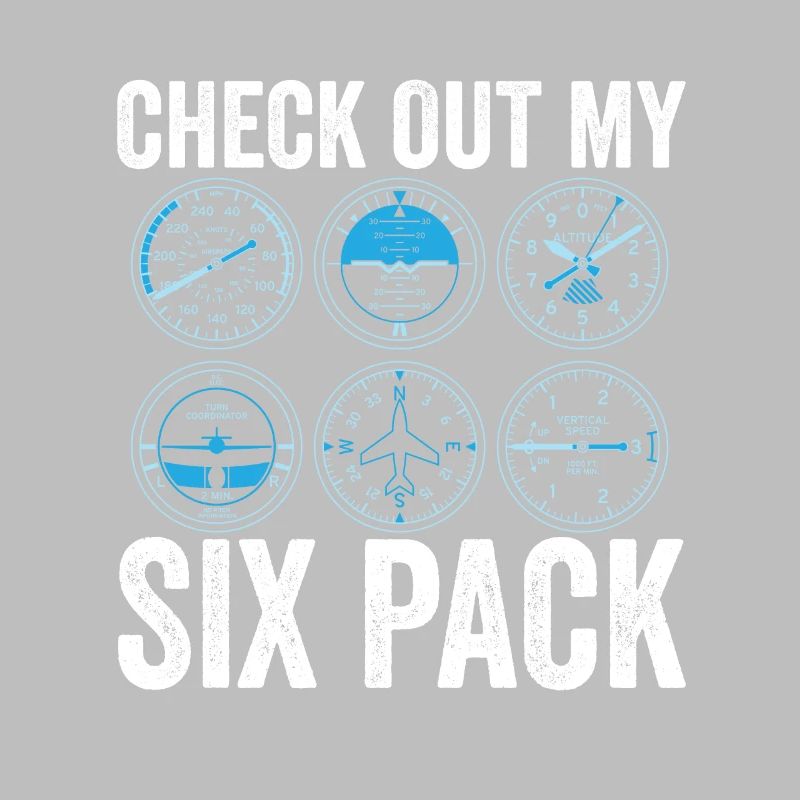 Funny Pilot Six Pack Aviation Flight Simulation