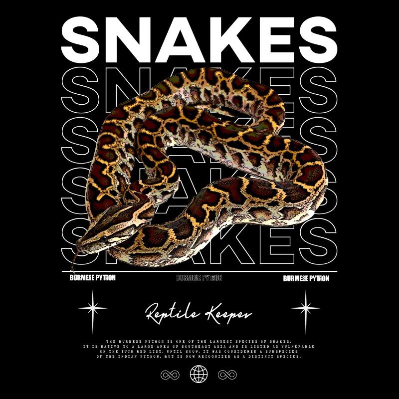 Burmese Python Modern Streetwear Reptile Keeper
