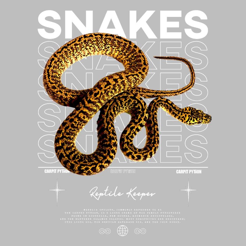 Carpet Python Modern Streetwear Reptile Keeper
