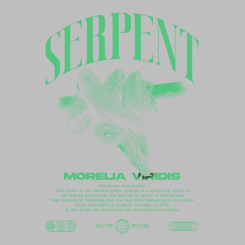 Green Tree Python Modern Reptile Keeper Streetwear