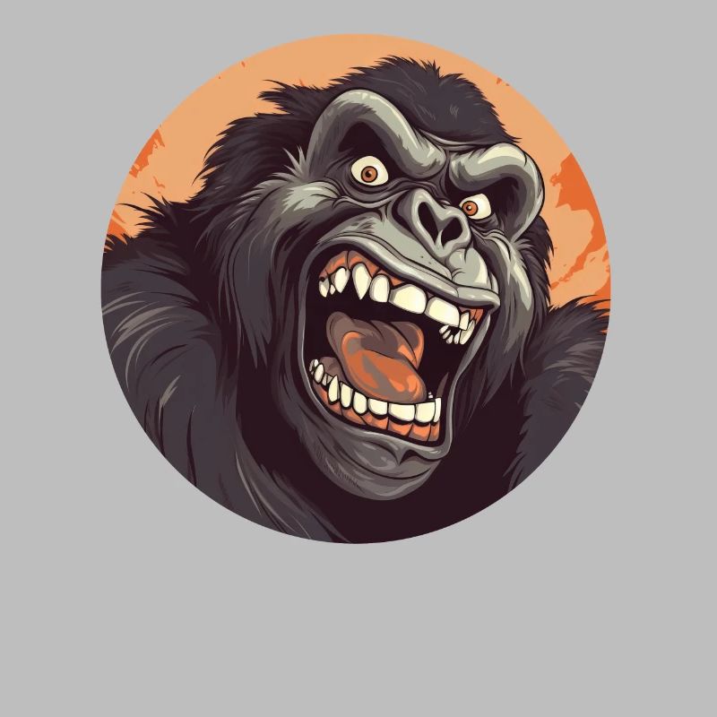 Conception de motifs de singe rugissant de gorille cool