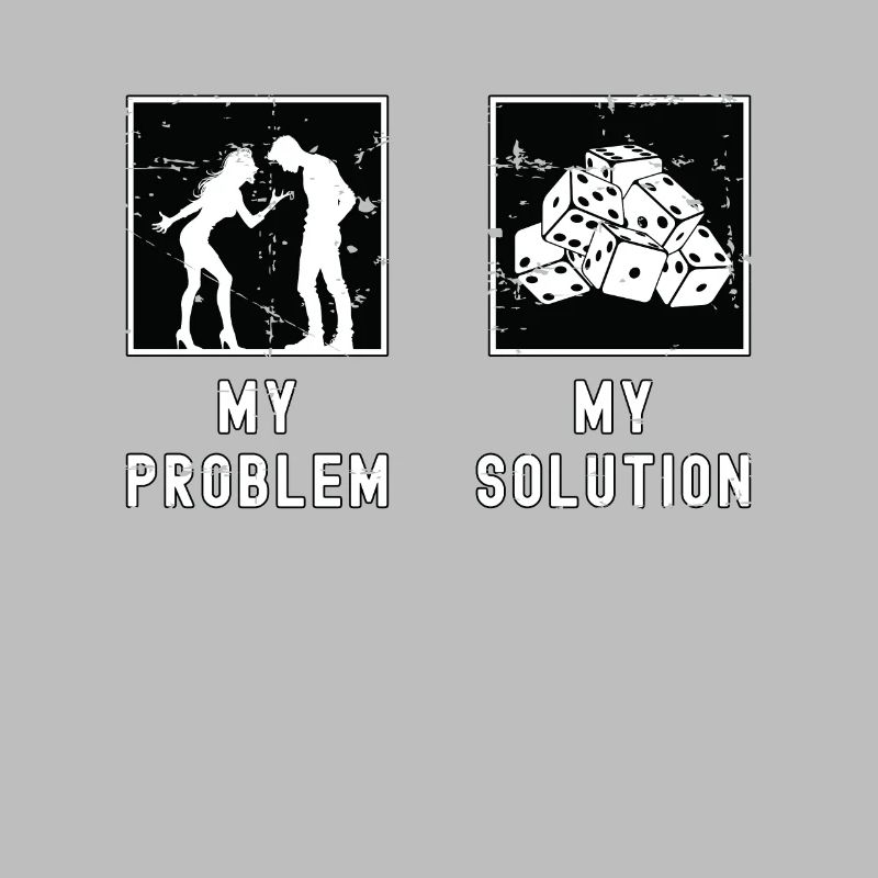 Bunco Player My Problem My Solution Pictogram Dad