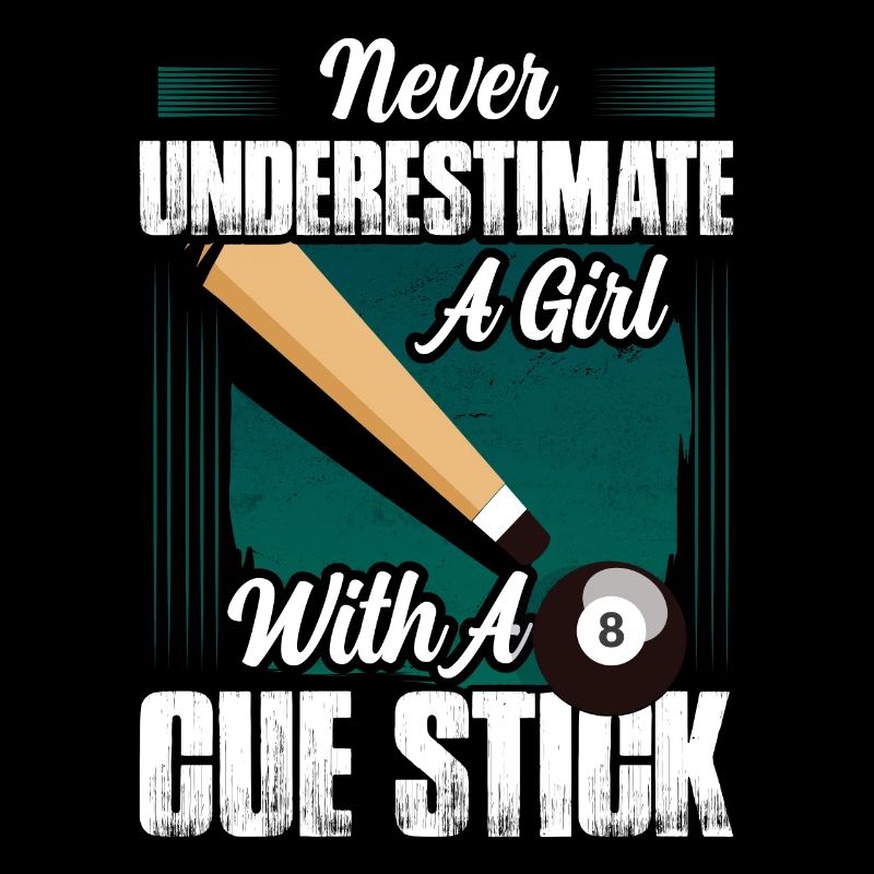 Une fille avec un bâton de queue Billard billard billard jouer