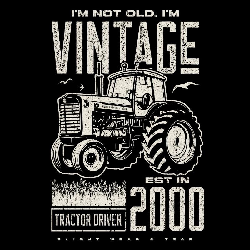 Oldtimer Traktor Bauer Geburtstag Jahrgang 2000