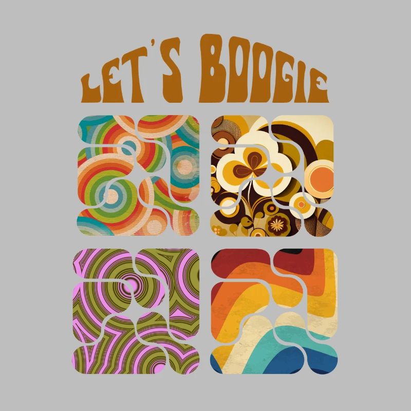 Let's boogie retro pattern