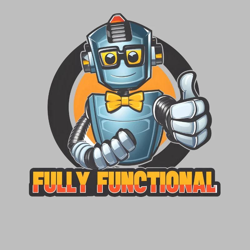 Robot with Bowtie & Glasses Thumbs-Up Tee Design