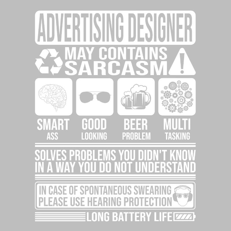 Werbedesigner Sarkasmus lustiges Geschenk