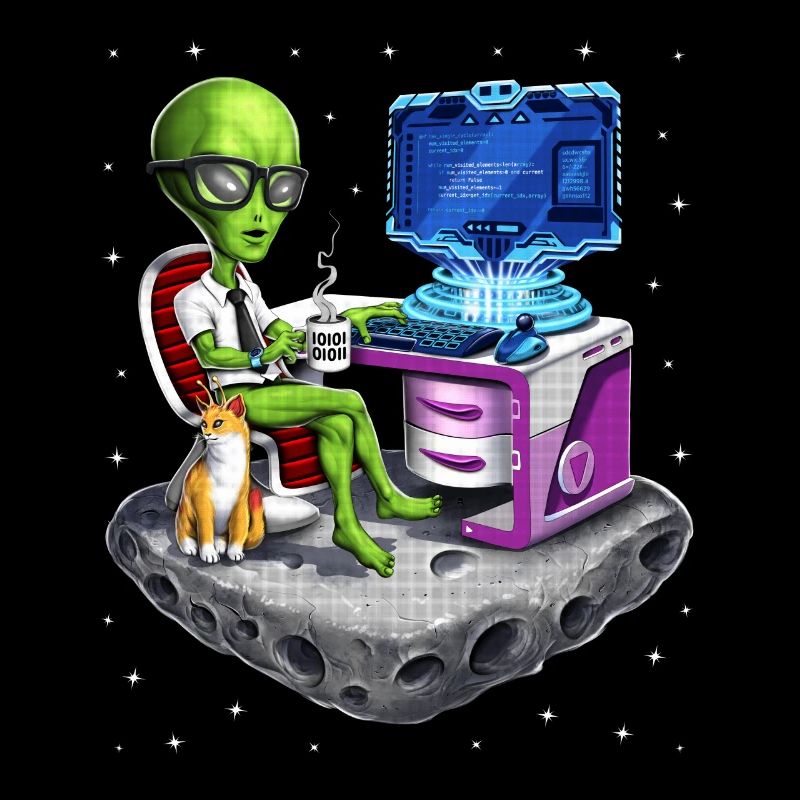 Weltraum-Alien-Programmierer
