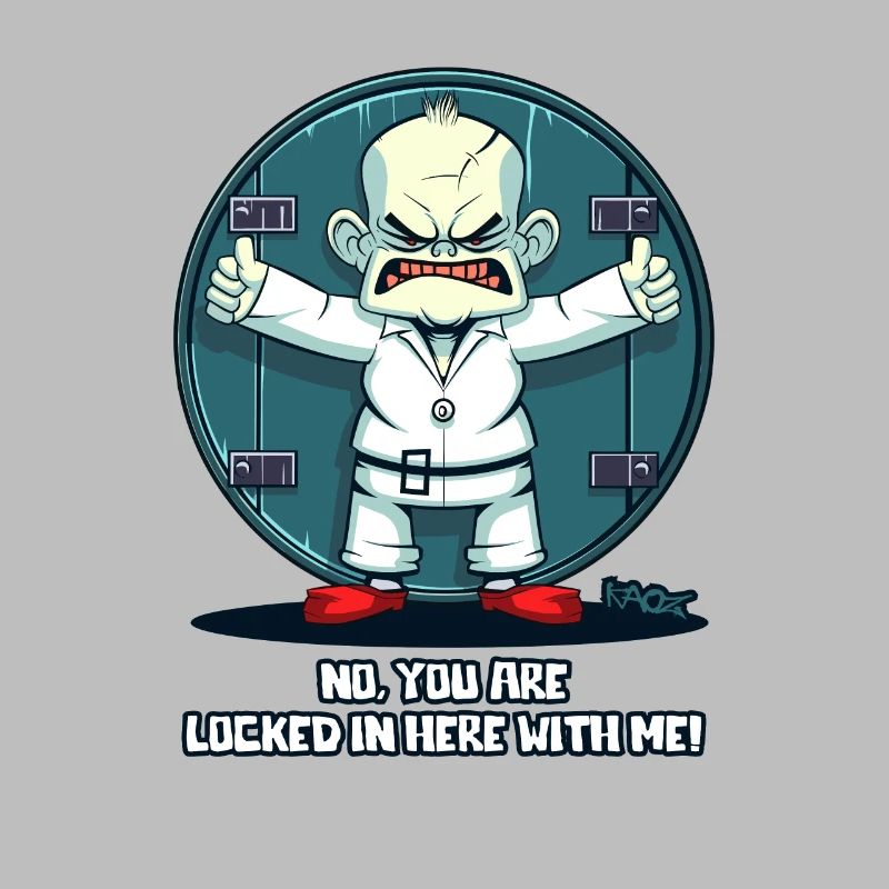 Ihr seid mit mir eingesperrt, ein Wahnsinniger Typ