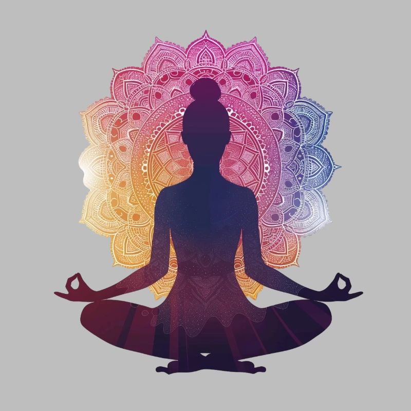 Stille in der Pose: Eine Yoga-Silhouette mit Manda