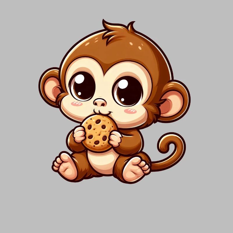 Un singe chimpanzé grignote des biscuits