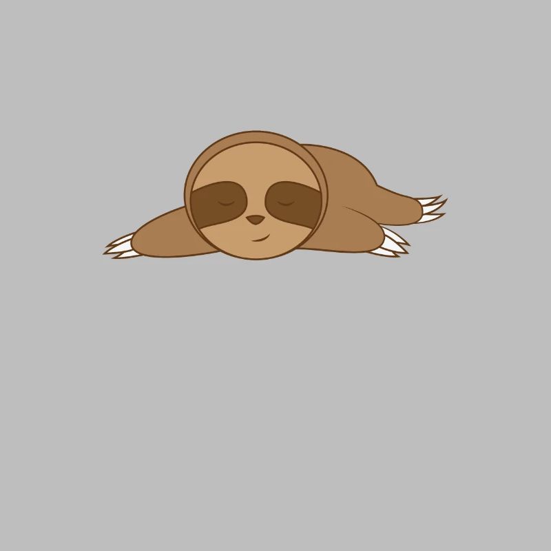 Sloth sleeping on the ground