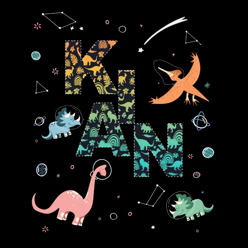 KIAN - Beautiful boy name with dinosaur