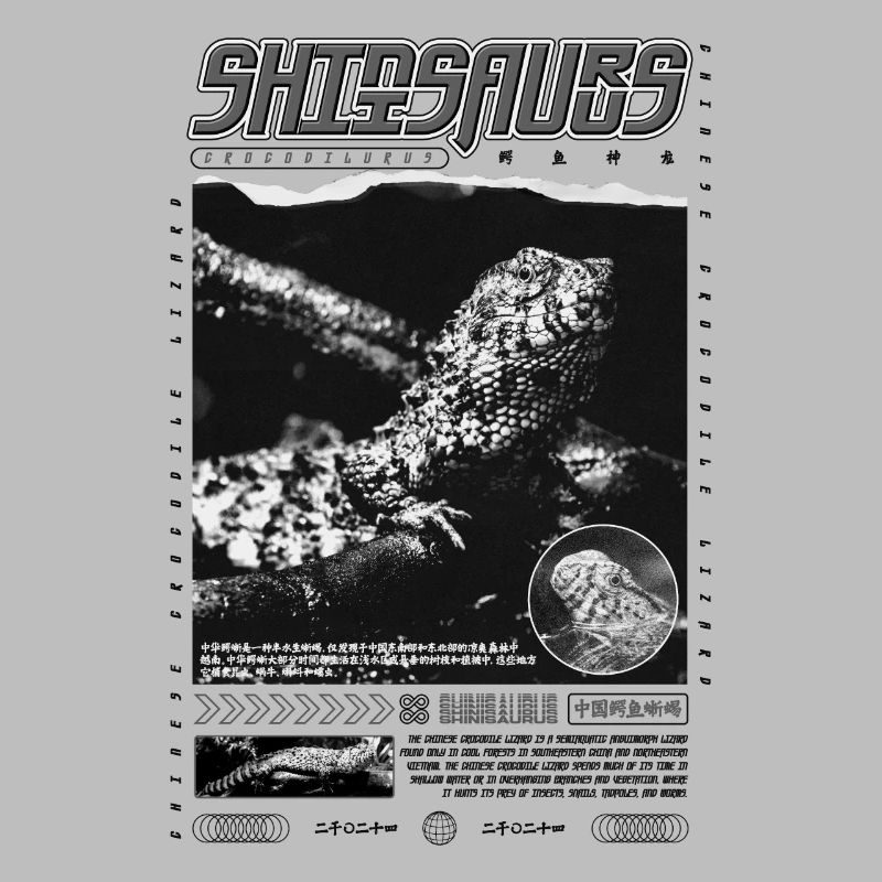 Chinesisches Krokodil Eidechse Shinisaurus Crocodilurus