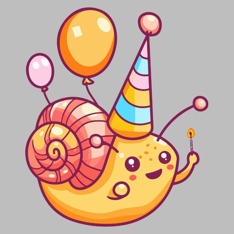 Schnecke Geburtstag Comic Niedlich