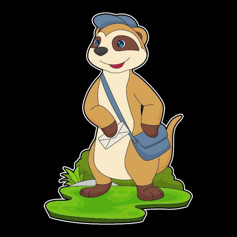 Erdmännchen Briefträger Brief