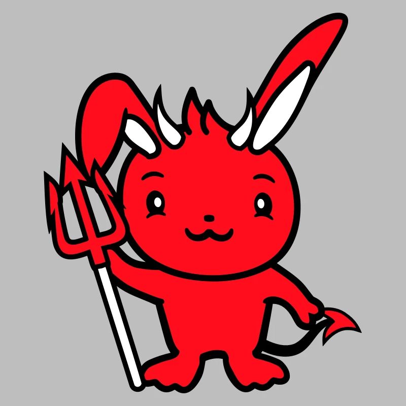 Bunny Devil Demon Evil Satan Hell Trident Costume