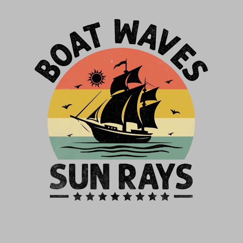 Boat Waves Sun Rays Paddle Boat