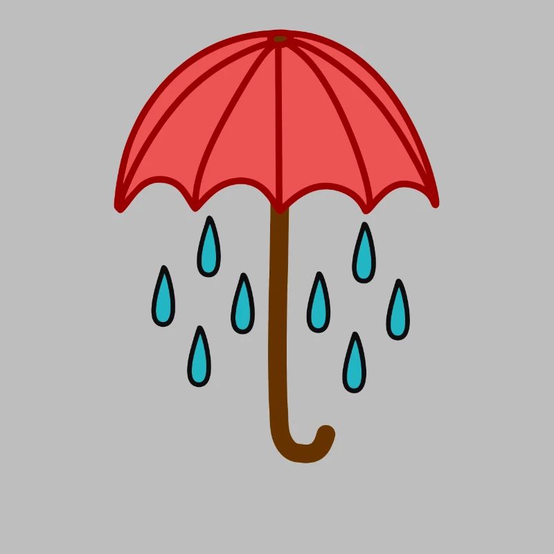 Raindrops under the umbrella