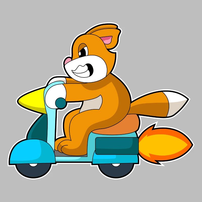 Katze Motorroller