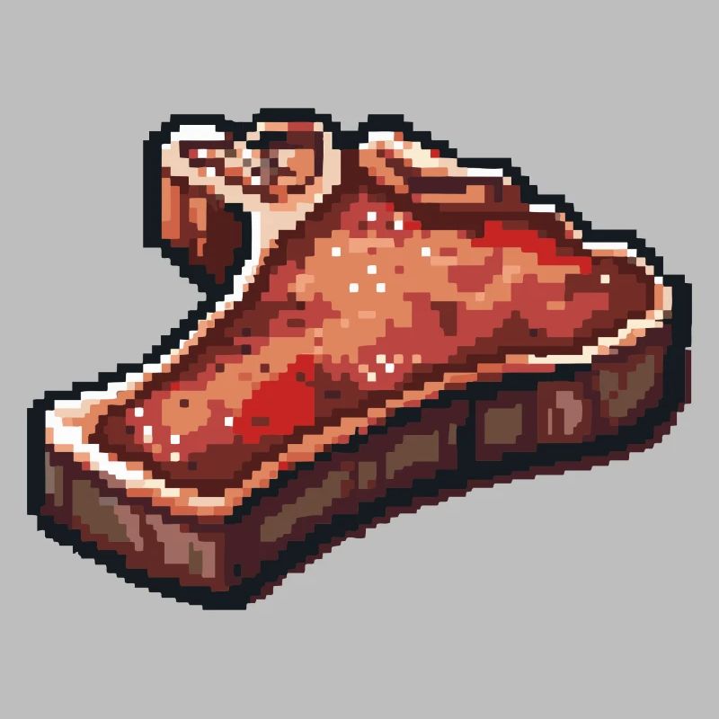 Steak Filet Pixel Icon