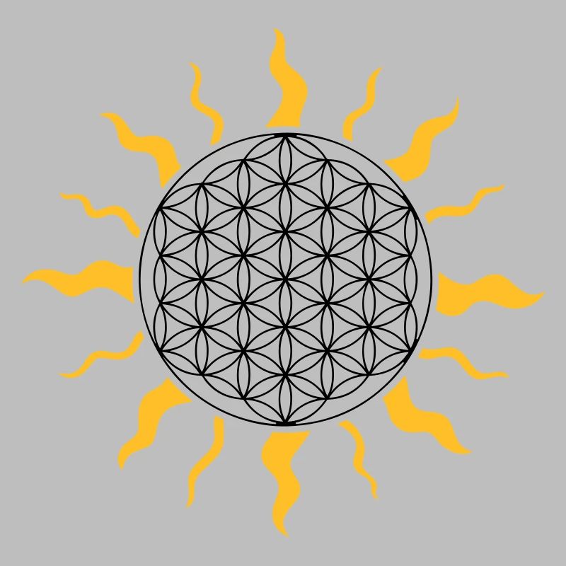 La fleur de la vie avec le soleil