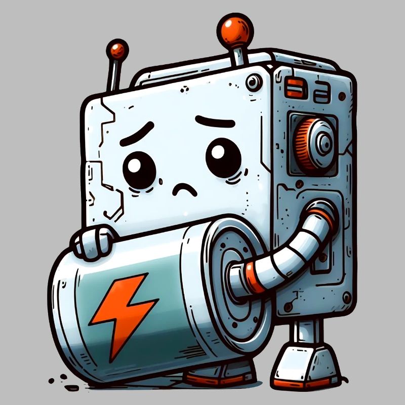 Pile Déchargée Pour Bot Robot