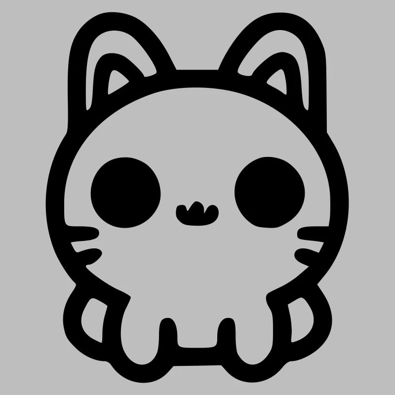 Chat mignon assis