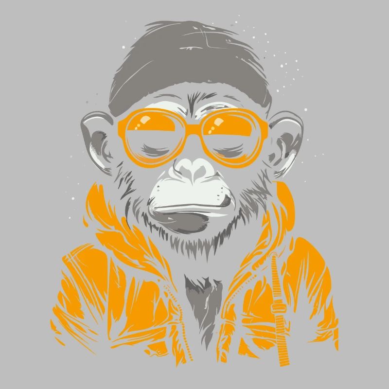 Cool jacket, sunglasses, cool monkey