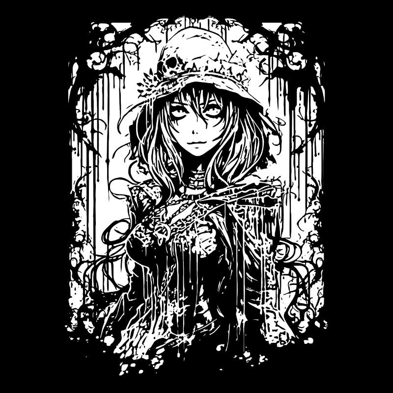 Fille d’anime gothique