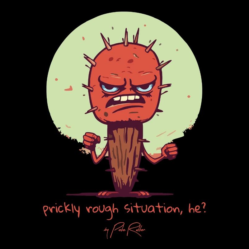 Situation difficile et épicée, un cactus en difficulté