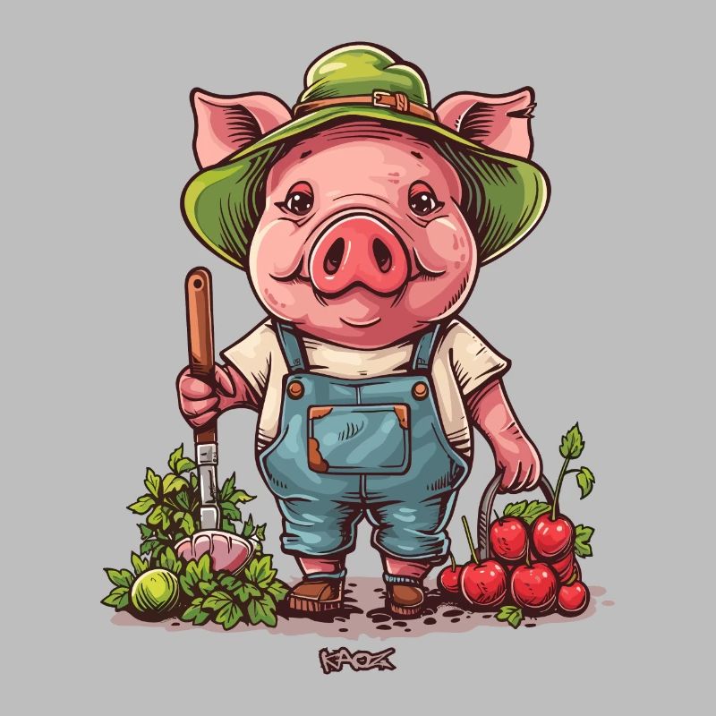 Gartenarbeit Garten Schwein Gärtner
