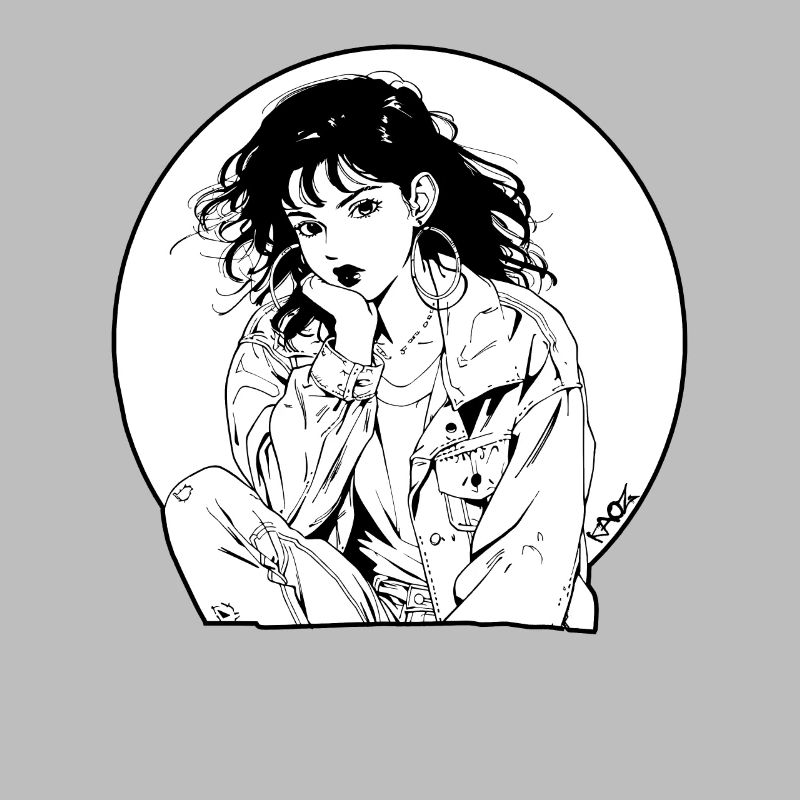 80er oder 90er Jahre Japanisches Mädchen Manga