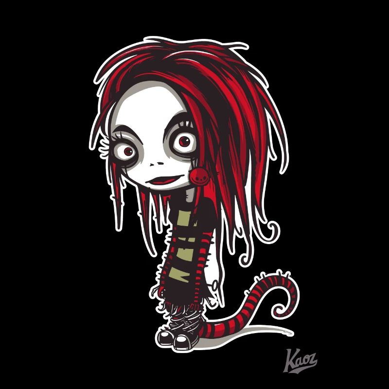 Emo Punk Wurm Mädchen Horror