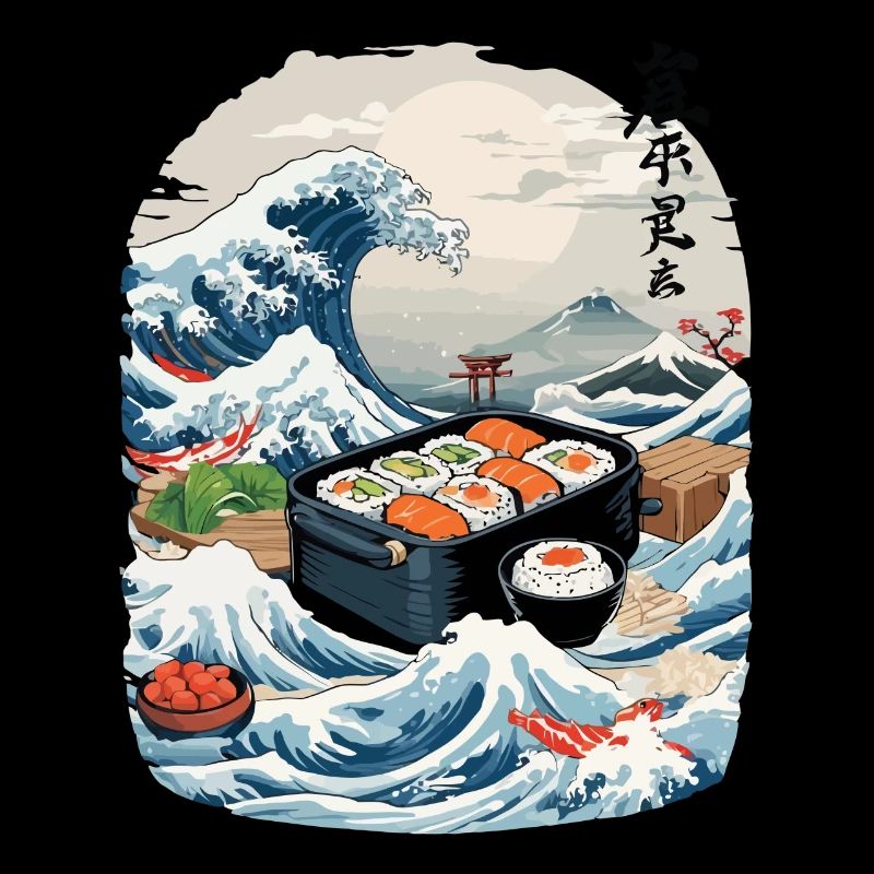 Sushi japonais Ukiyo-E Art Design esthétique