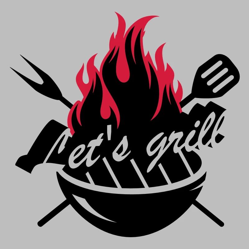 A grill with barbecue utensils