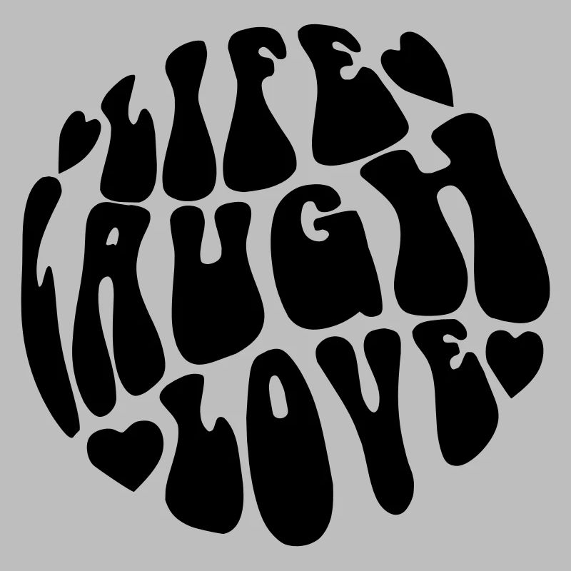 Retro Psychedelic "Live Laugh Love" Graphic