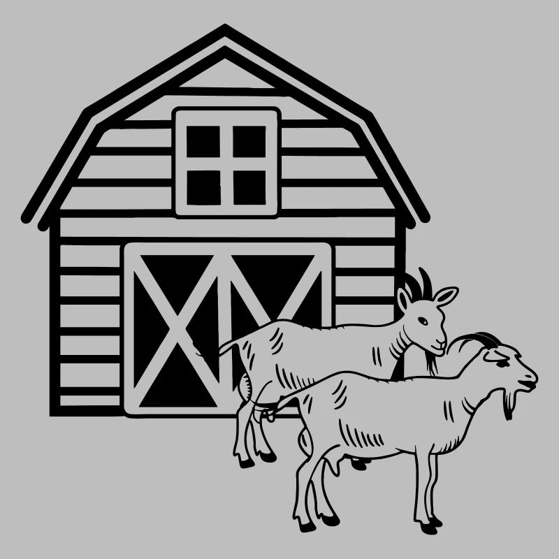 Goat farm two goats