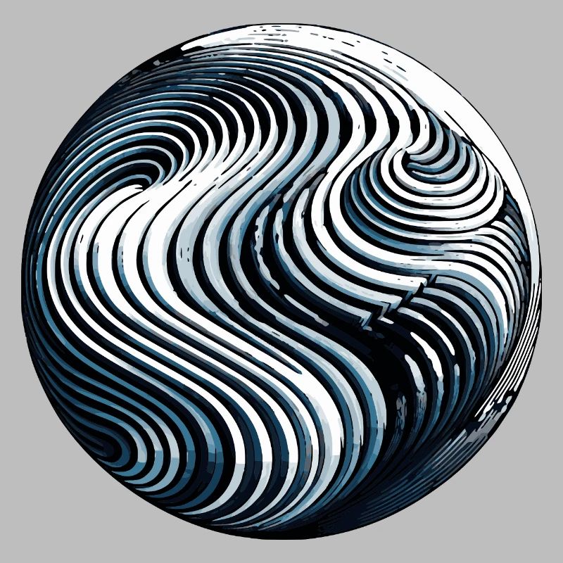 Geometric Waves – Abstract Wave Pattern
