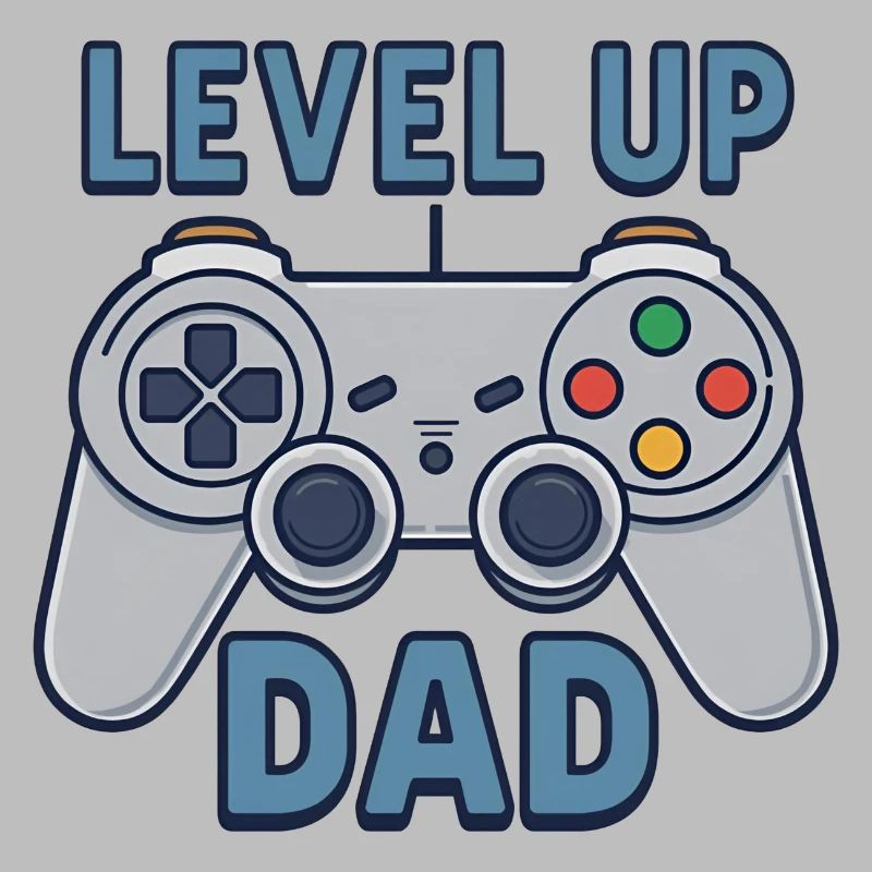 Level Up Dad – Gamer Controller Geschenk