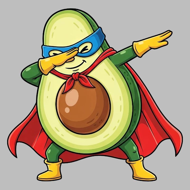 Avocado held Gemüse Stark Vegan Vorbild