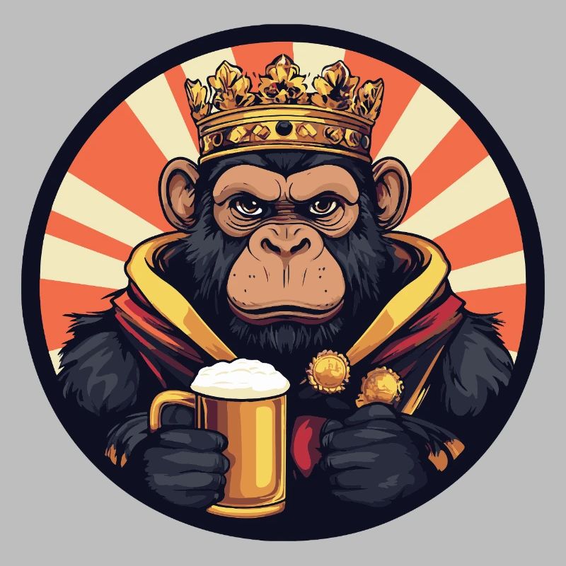 Affe Bier Lustig