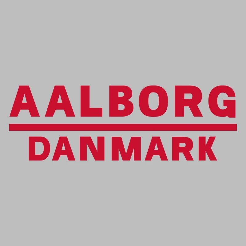 Aalborg, Danemark, Typographie de couleur rouge