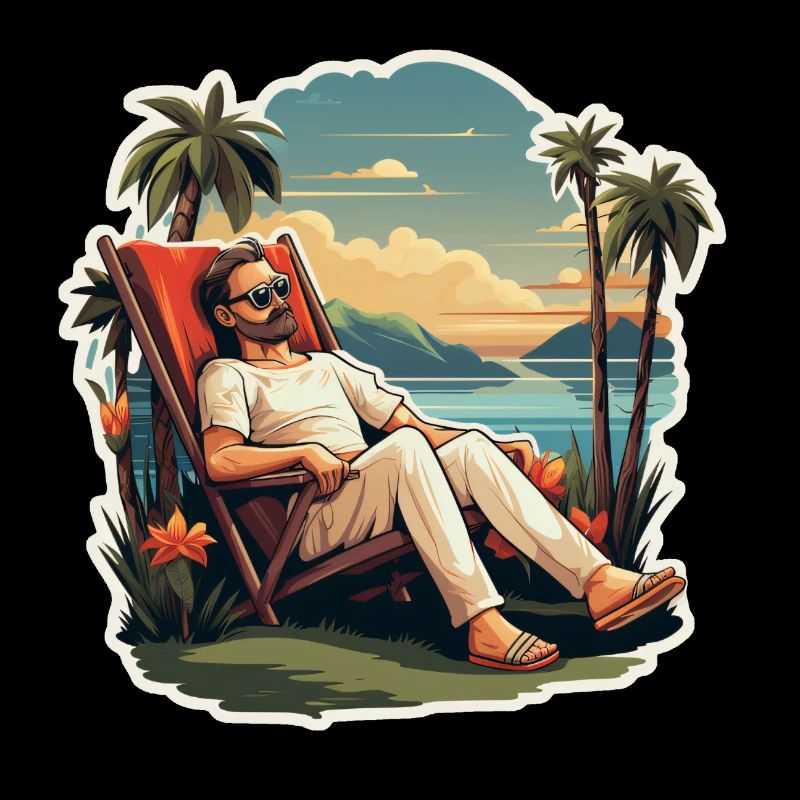 Relaxation Vacation Man