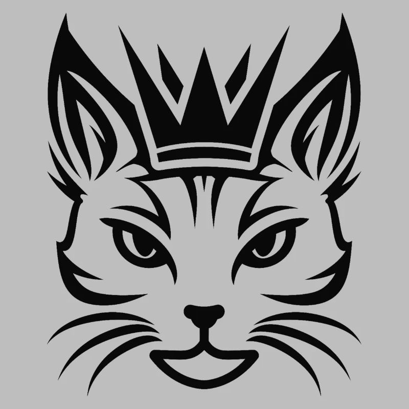 Cat with a large crown