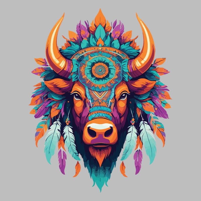 Taurus Mandala Design with Spiritual Elements