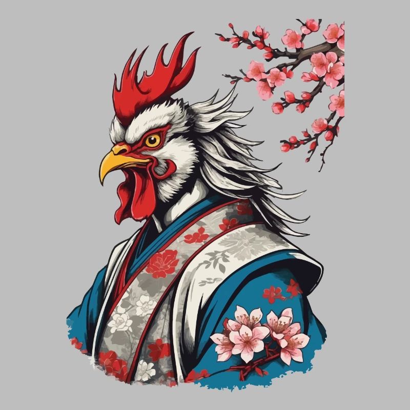 Samurai in Ukiyo-e Style Retro Design