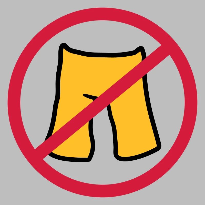 do not put on pants short shorts forbidden shield z