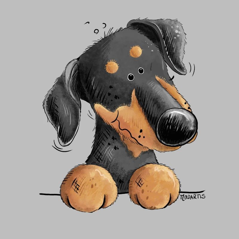 Lustiger Dobermann Oder Pinscher I Hund Comic